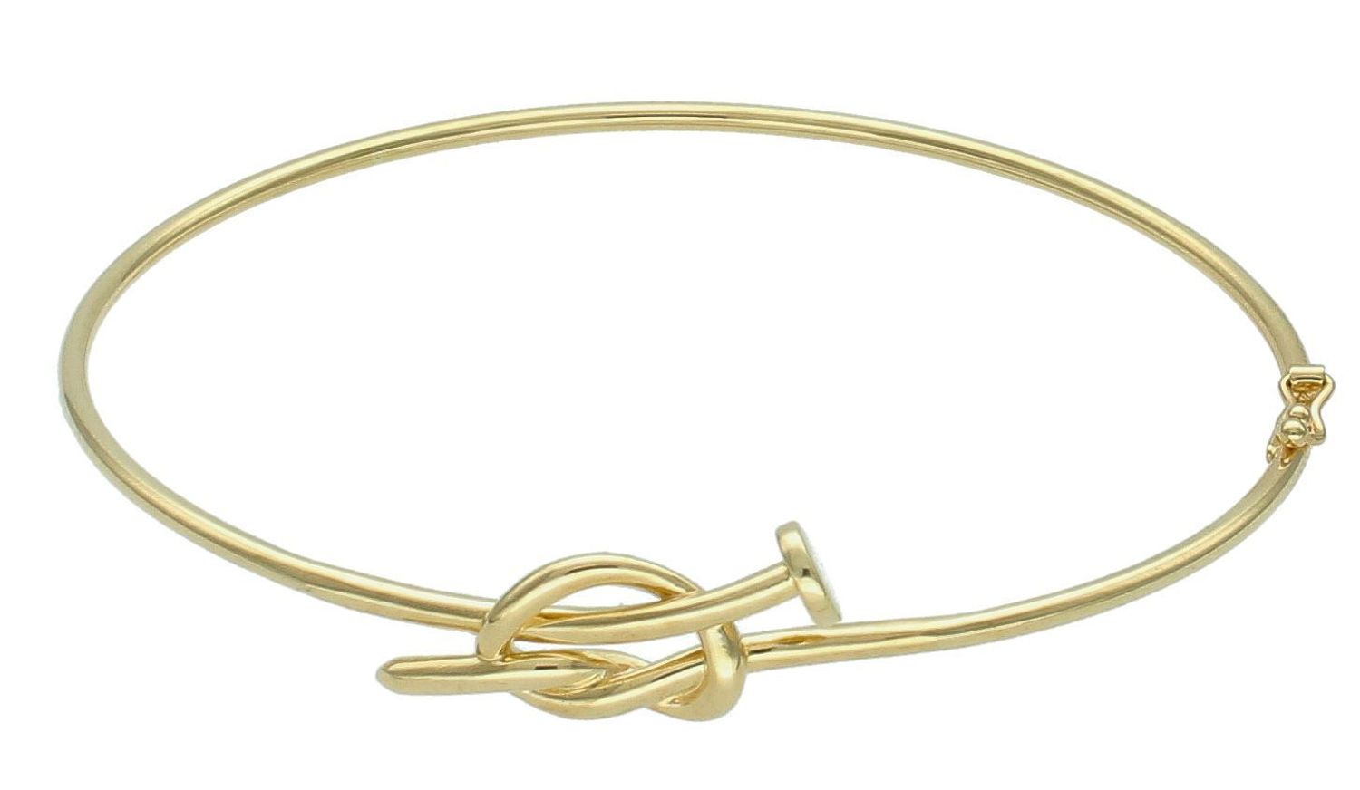 Bransoletka złota gwóźdź próba 585, BR 8055 585 Złota bransoletka wykonana z 14 karatowego żółtego złota. Bransoletka to idealny pomysł na prezent. Złota bransoletka sztywna z modnym wzorem. 1.jpg